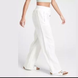 ATHLETA  Cabo Linen Wide Leg Pant Calla Lily NWT